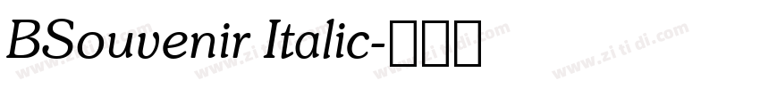 BSouvenir Italic字体转换